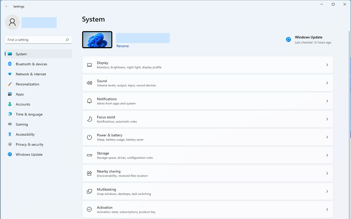 Windows 11 Settings App