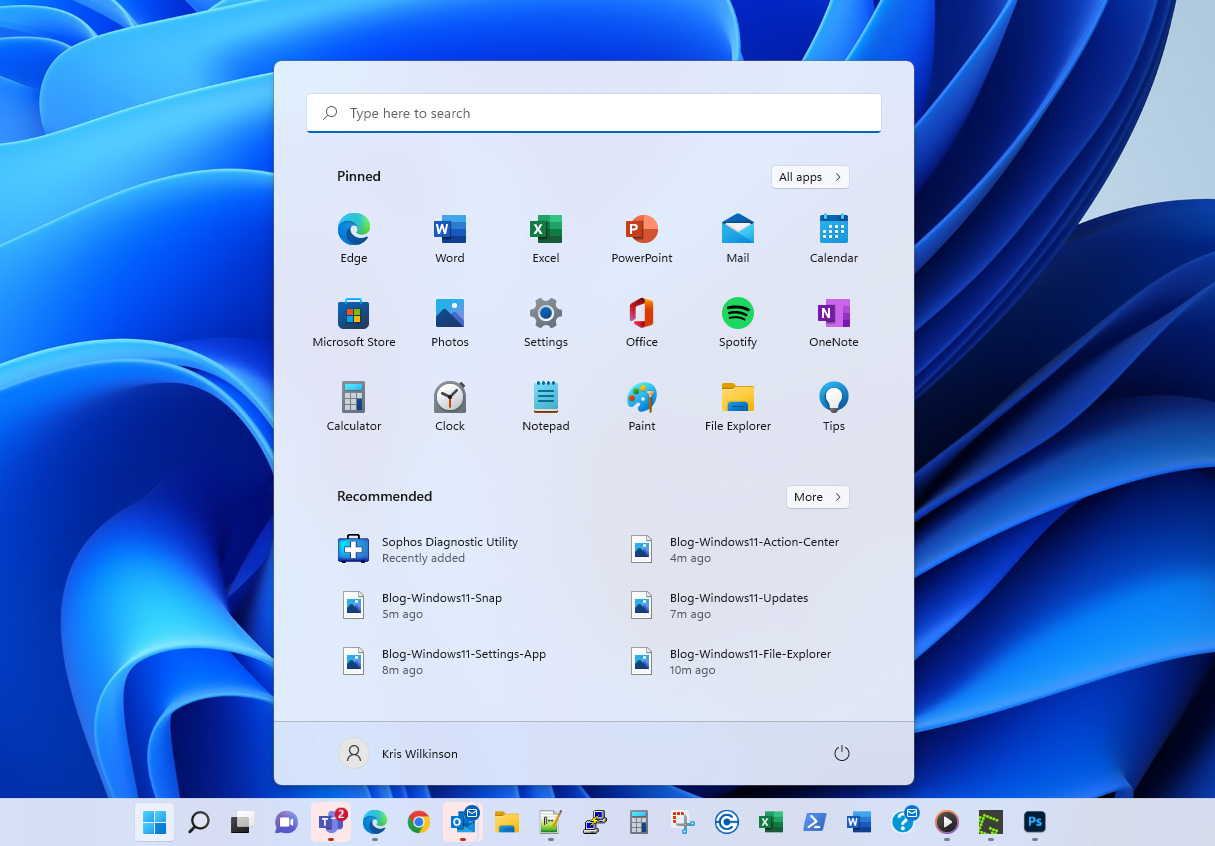 Windows 11 Start Menu